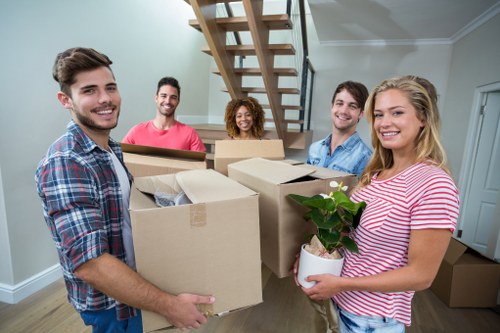 Preparing an office relocation in Ruislip with labelled boxes