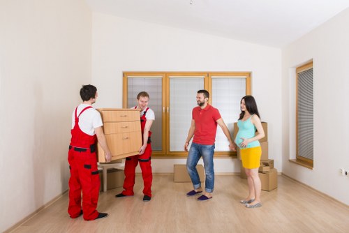 Customer booking a removal service with paperwork