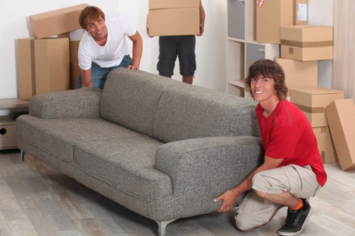 Final moving day scene with a removal company in Ruislip