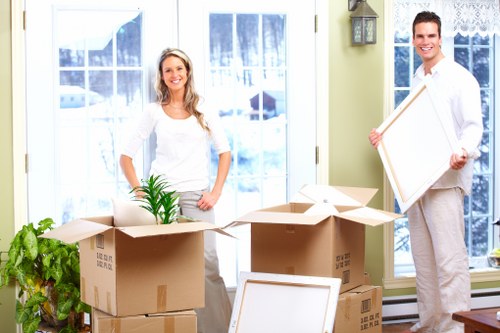 Packed moving van ready for a home or office move in Ruislip