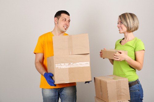 Loading household items into a van in Ruislip