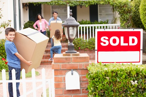 Removal van and packed household items ready for a Ruislip move