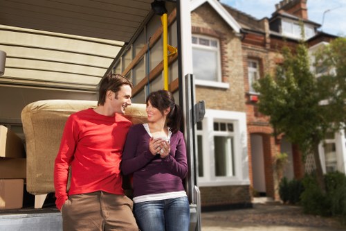 Moving truck loading furniture for a property move in Ruislip