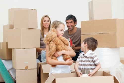 Furniture being carried through a typical Ruislip home with attention to access