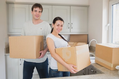 Commercial removals team loading office items for a Ruislip relocation